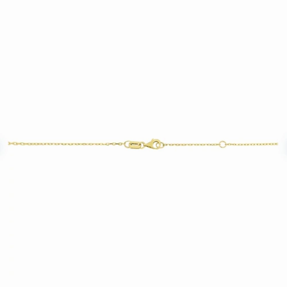 6AN-5759 14K Yellow Gold Teardrop Necklace for Women, 17-18"