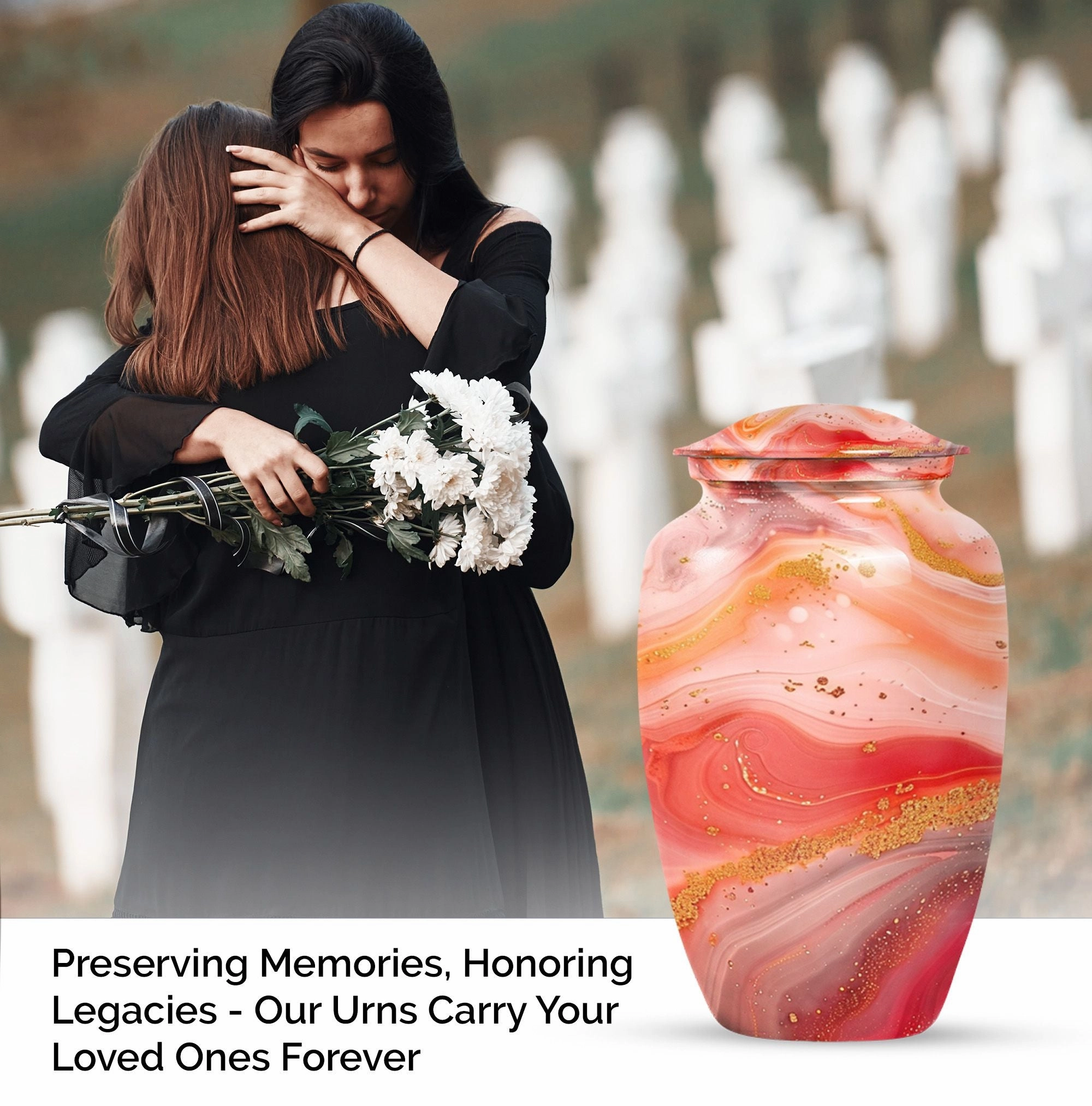 Abstract Urn for Cremation- A Classic Vessel of Remembrance