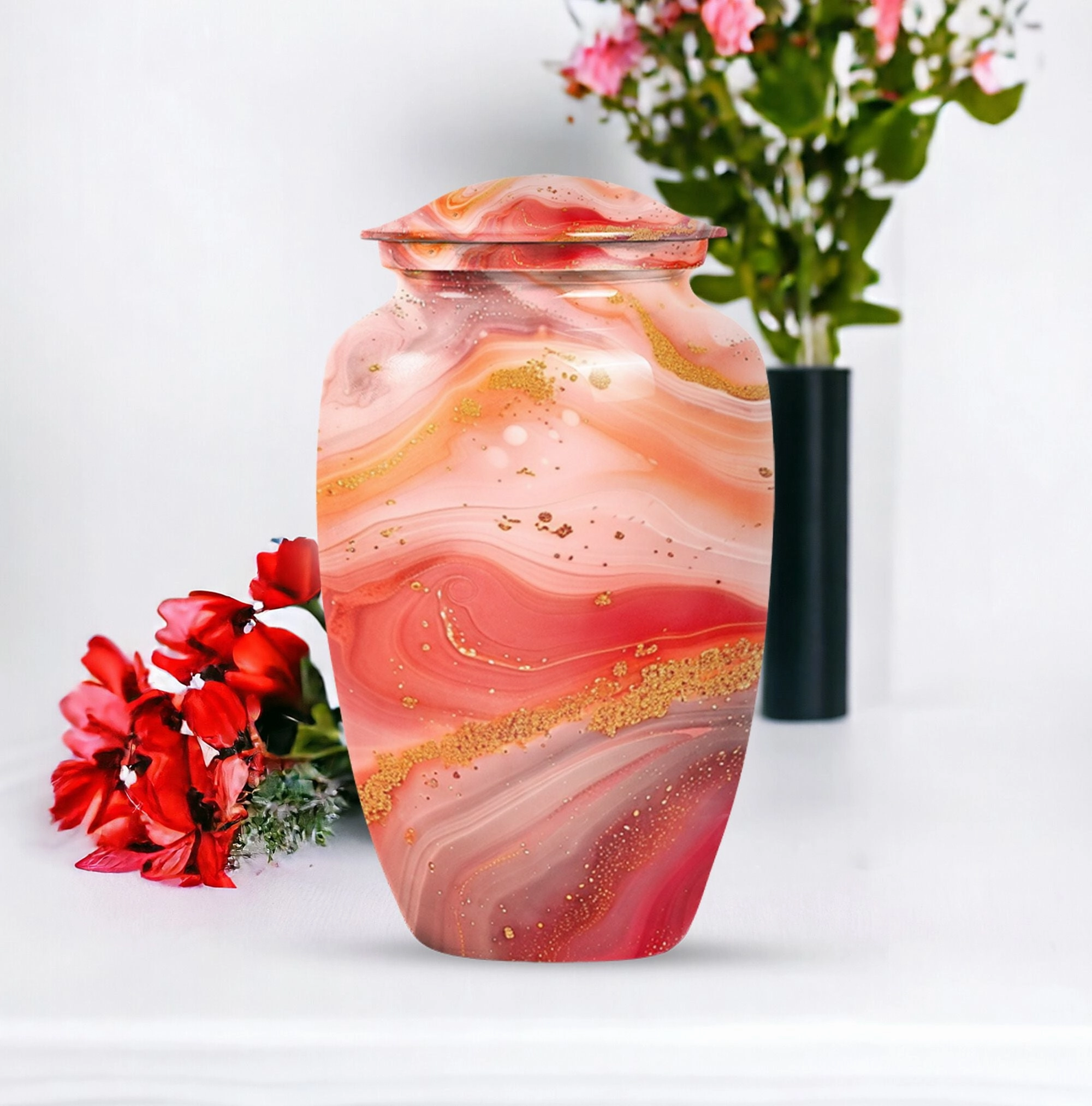 Abstract Urn for Cremation- A Classic Vessel of Remembrance