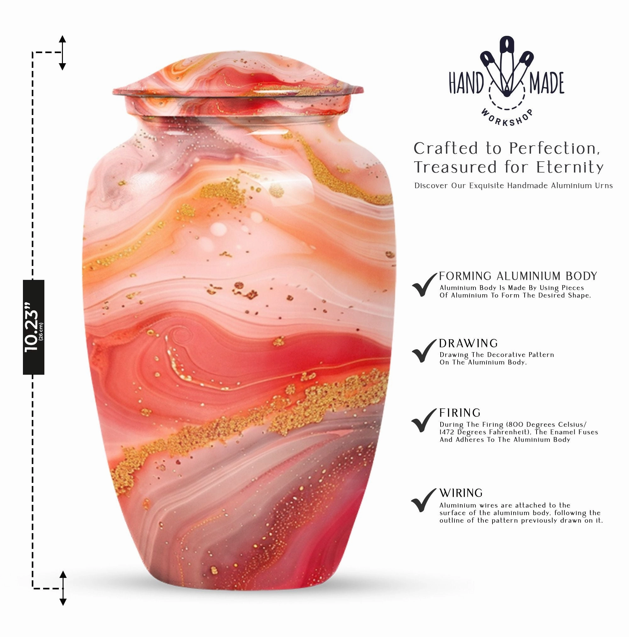 Abstract Urn for Cremation- A Classic Vessel of Remembrance