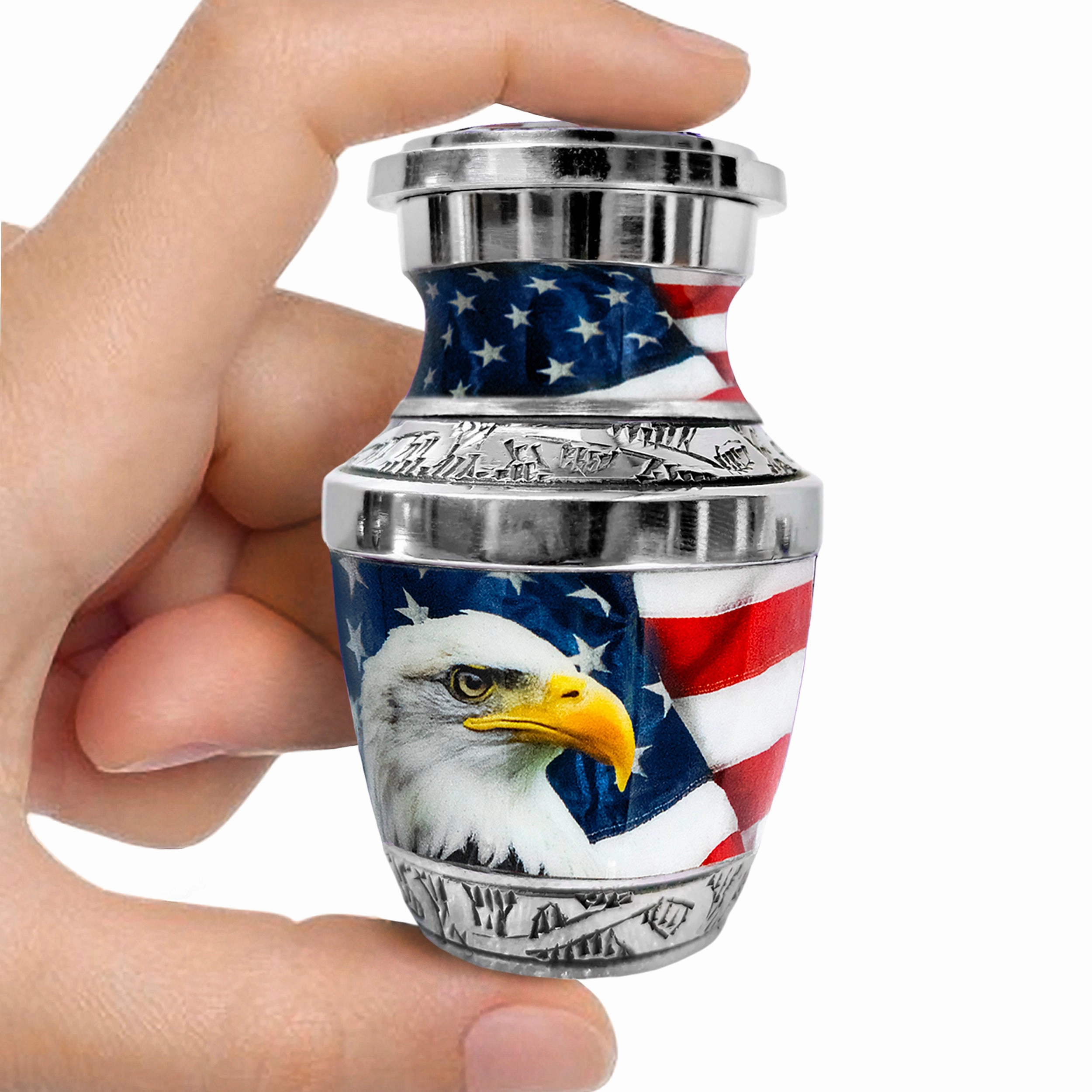American Eagle Keepsake Urn for Human Ashes – Small Memorial Urn for a Man or Woman – A Tribute of Strength and Freedom