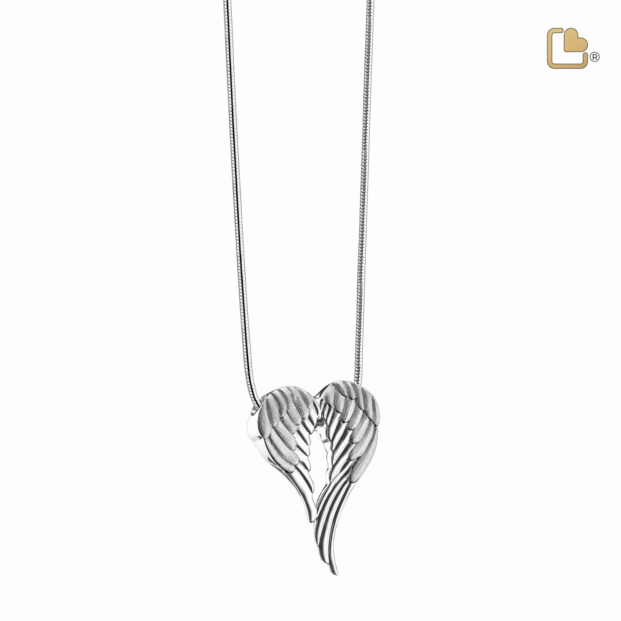 Angel Wings Sterling Silver Cremation Pendant - COMFORT by LoveUrns