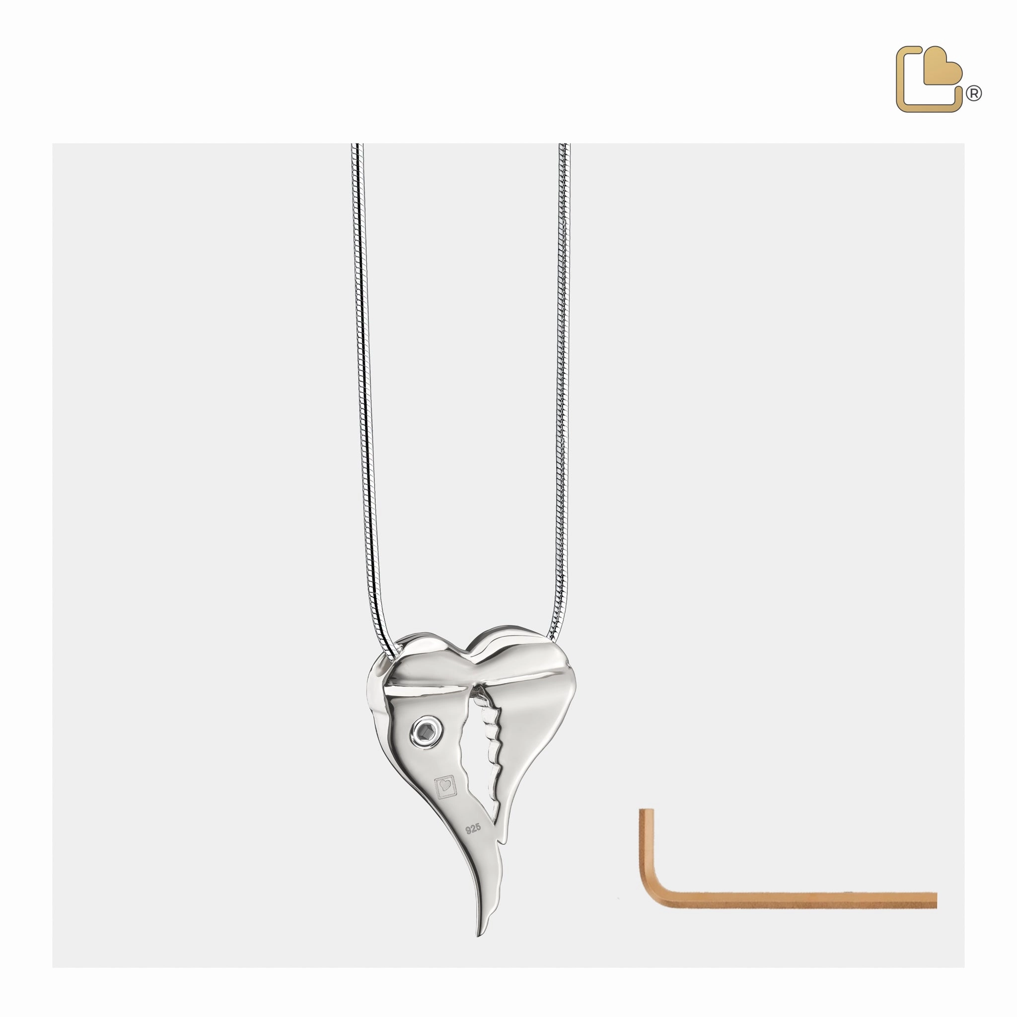 Angel Wings Sterling Silver Cremation Pendant - COMFORT by LoveUrns