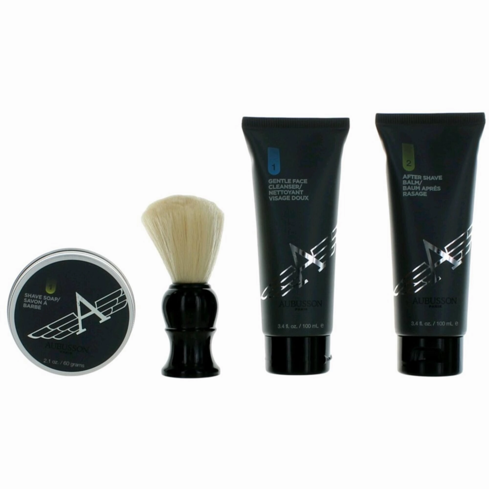 Aubusson Men's Shave Set - Delightful Aromatic Cruiser Grooming Advanced, 4 Piece