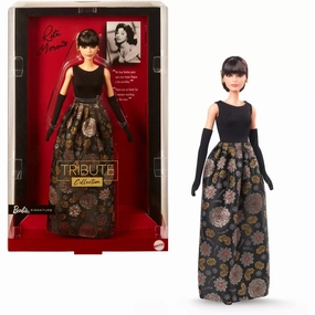 Barbie HRM43 11.5" Tribute Collection Rita Moreno Collectible Doll in Black & Gold Gown