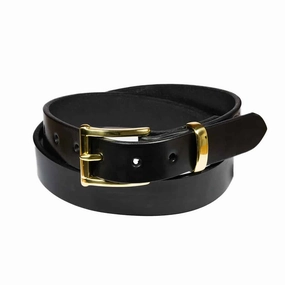 Barnes & Moore Slim Belt - Black/Brass