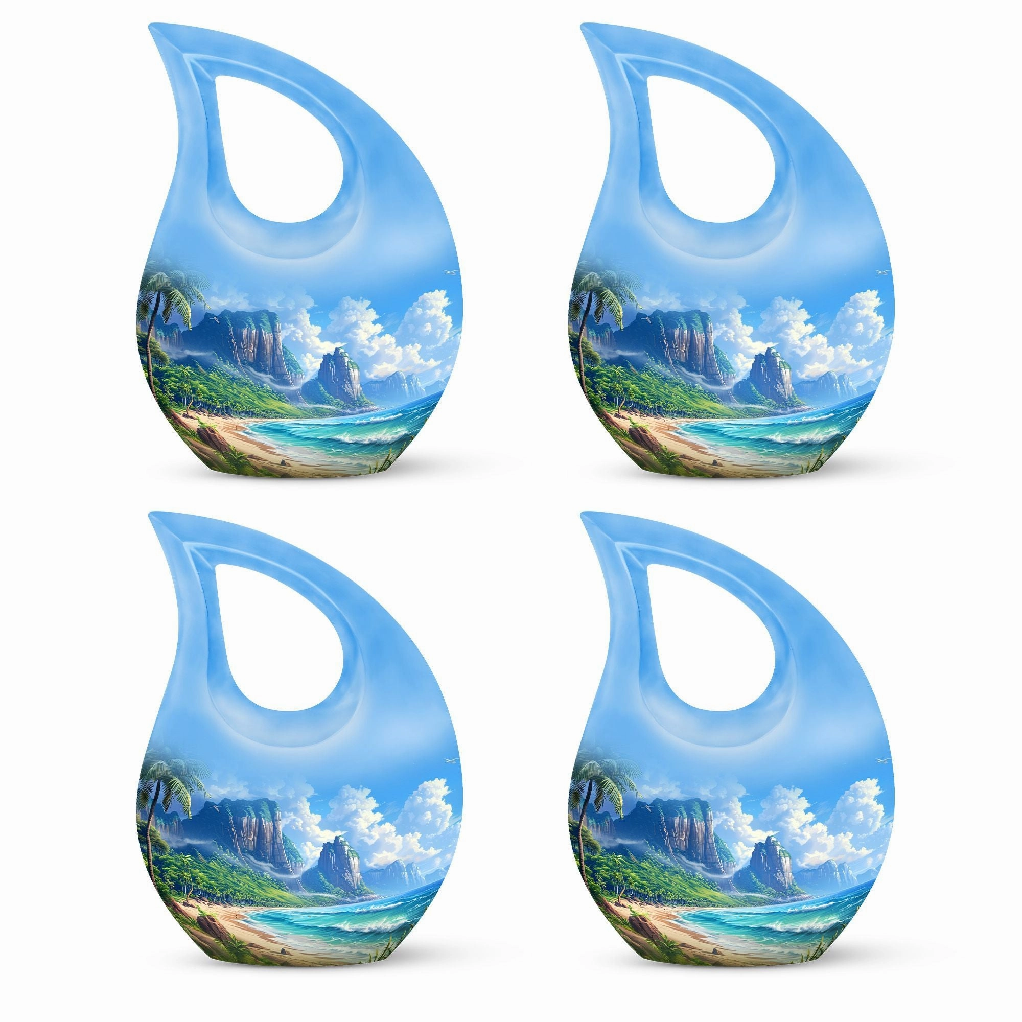 Beach Urn Tribute - Compact Memorial Urn for Cherished Human Ashes