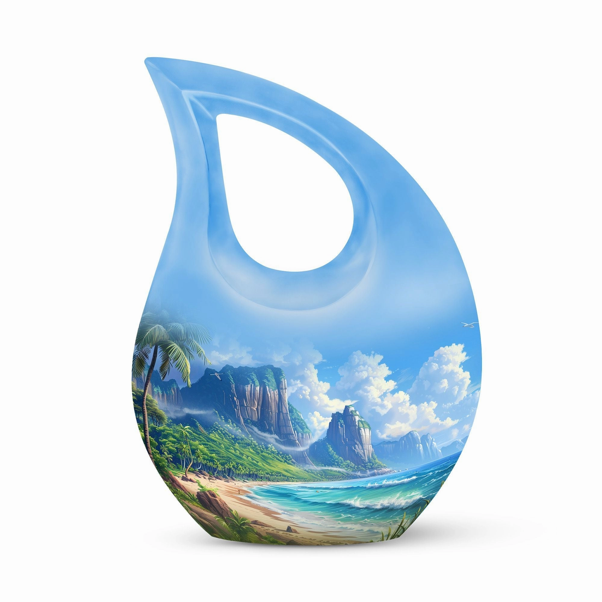 Beach Urn Tribute - Compact Memorial Urn for Cherished Human Ashes