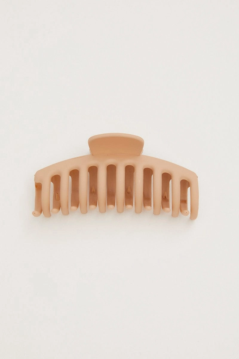 Beige Classic Claw Clip