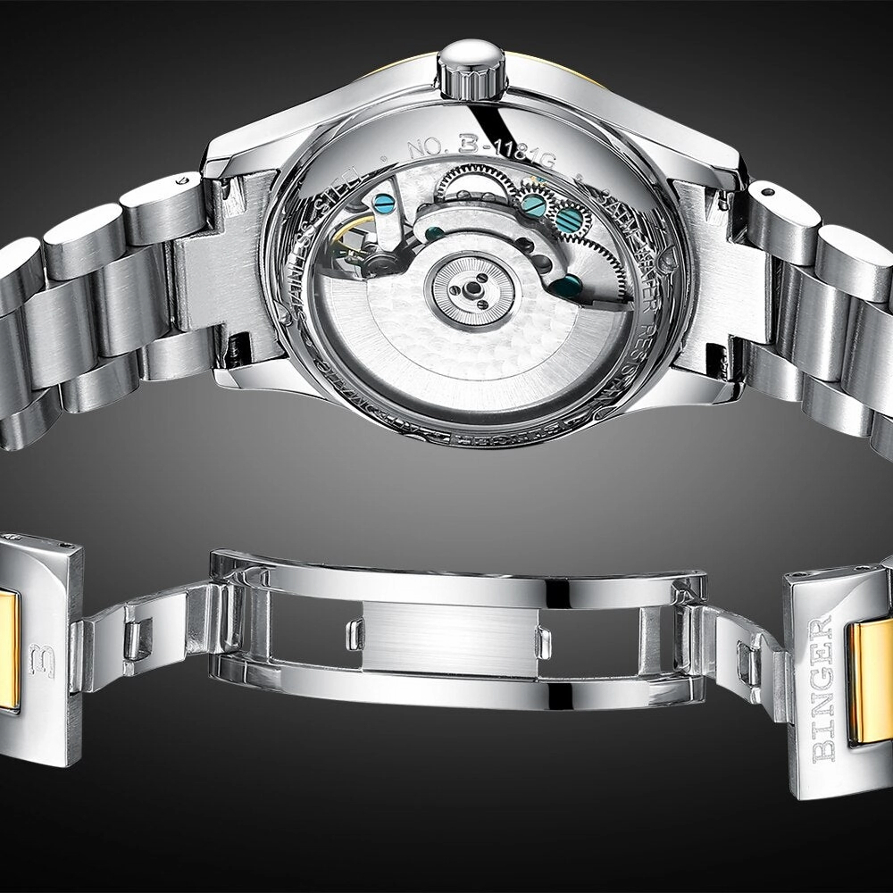 Binger Swiss Super Luxury Tourbillon Mechanical Watch Men B 1181