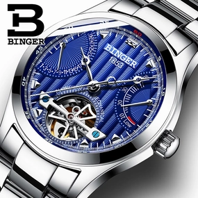 Binger Swiss Super Luxury Tourbillon Mechanical Watch Men B 1181