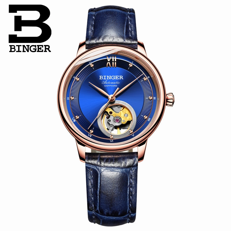 Binger Swiss Ultra thin Super Luxury Tourbillon Men Watch B 1108