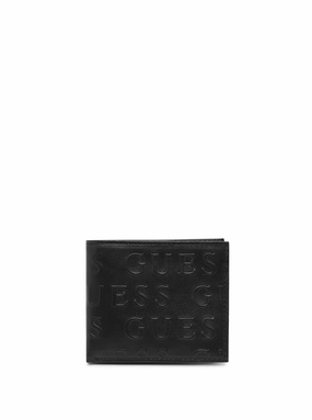 Black Glenoaks Logo Passcase Wallet