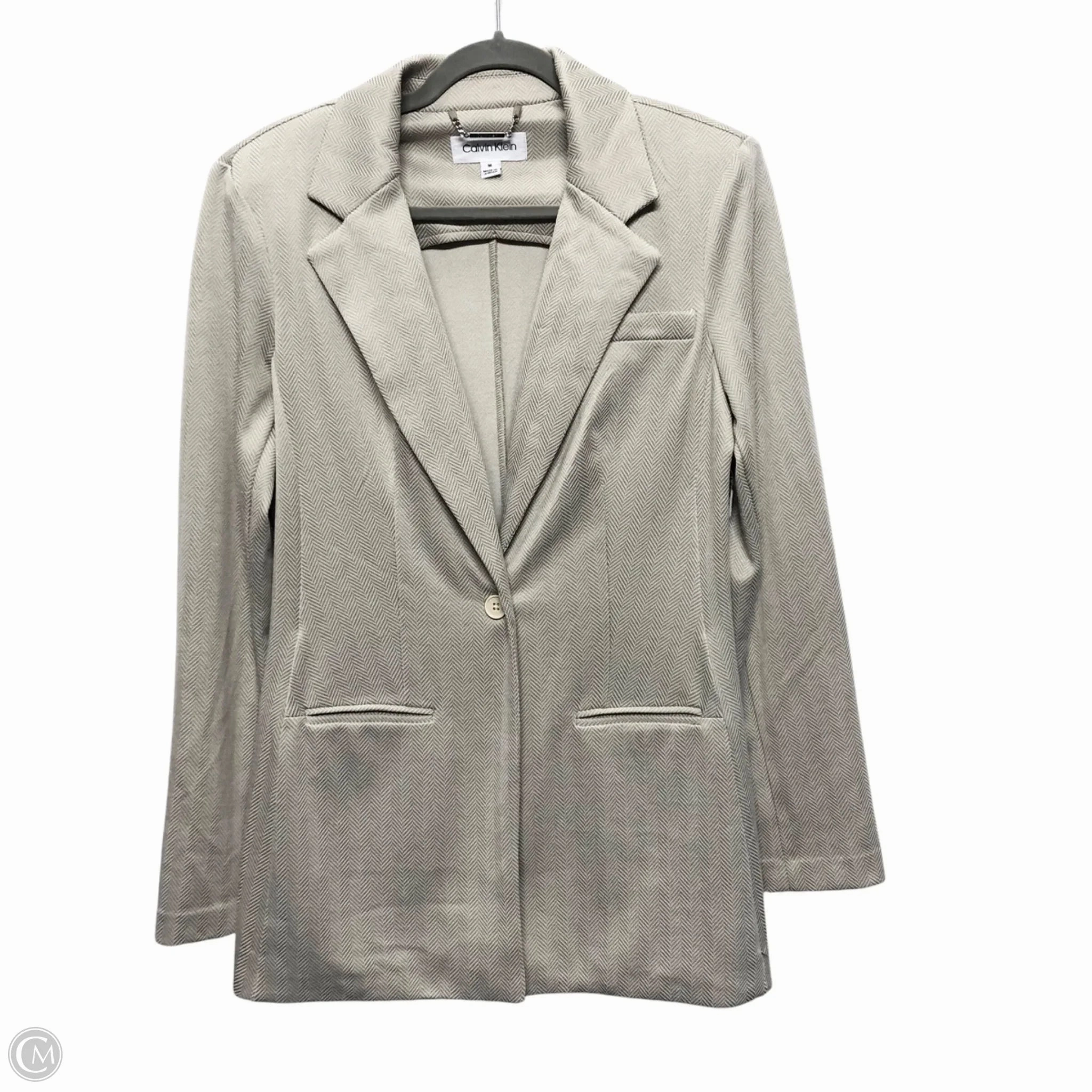Blazer By Calvin Klein In Beige, Size: M