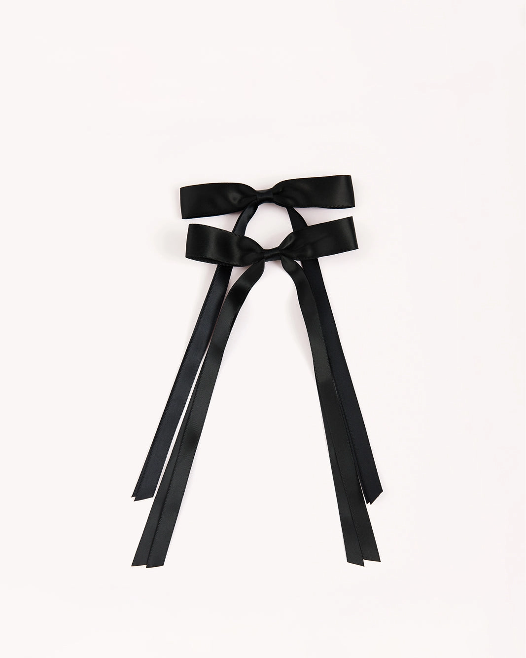 BOW HAIR CLIP 2 PACK - BLACK
