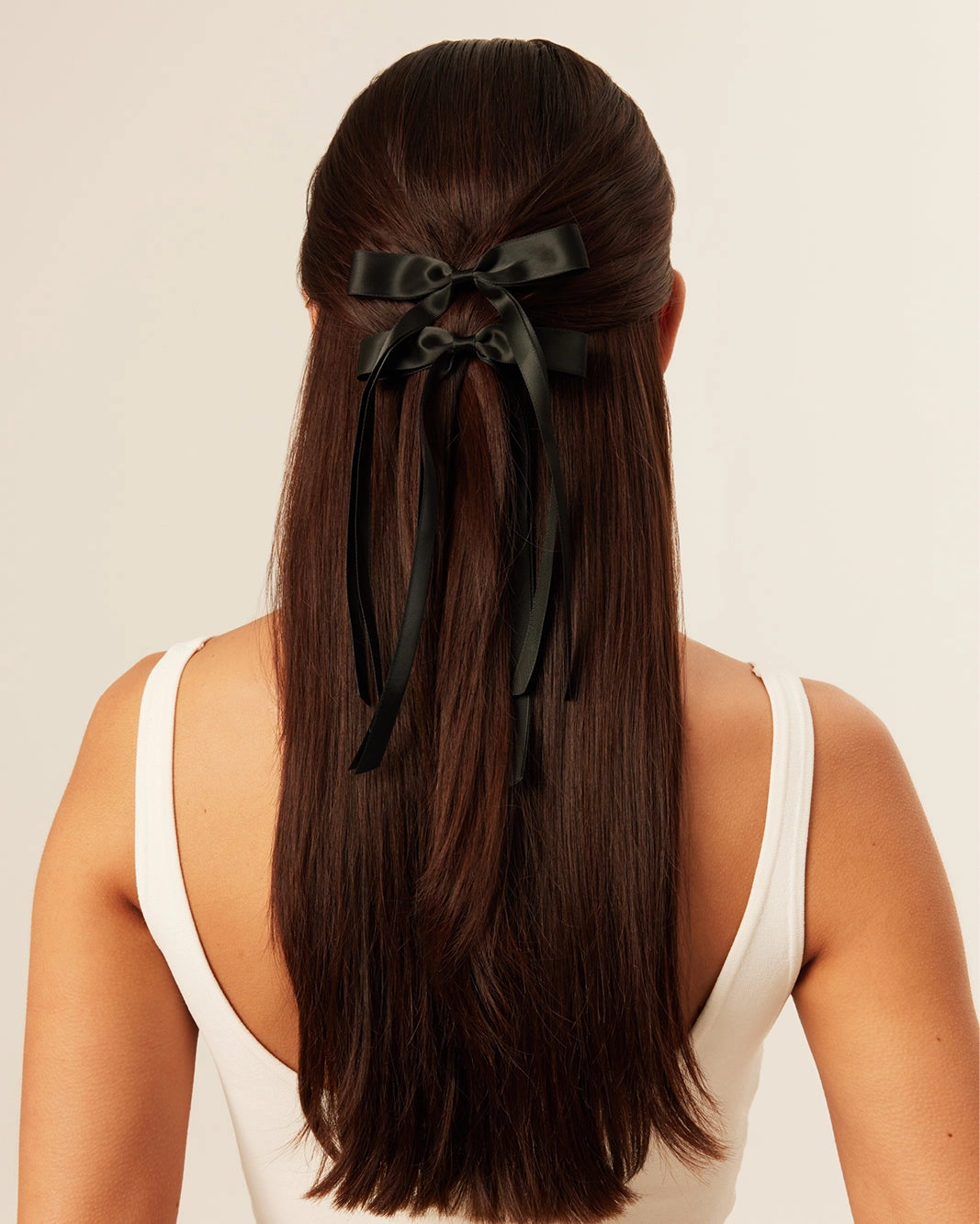BOW HAIR CLIP 2 PACK - BLACK