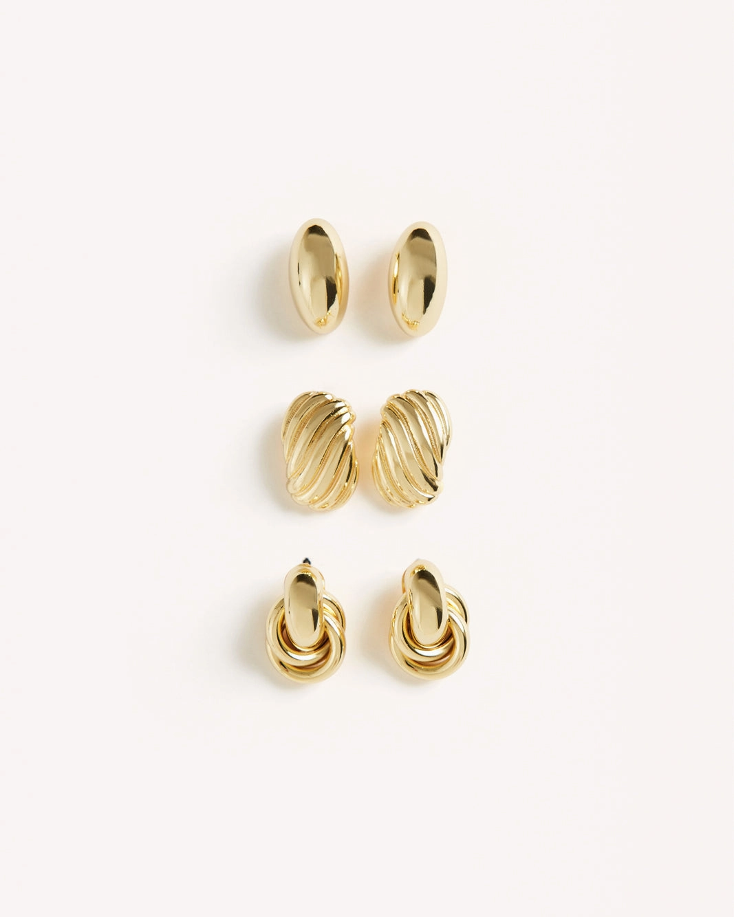 BRIELLE EARRINGS 3 PACK - GOLD PLATED 18K