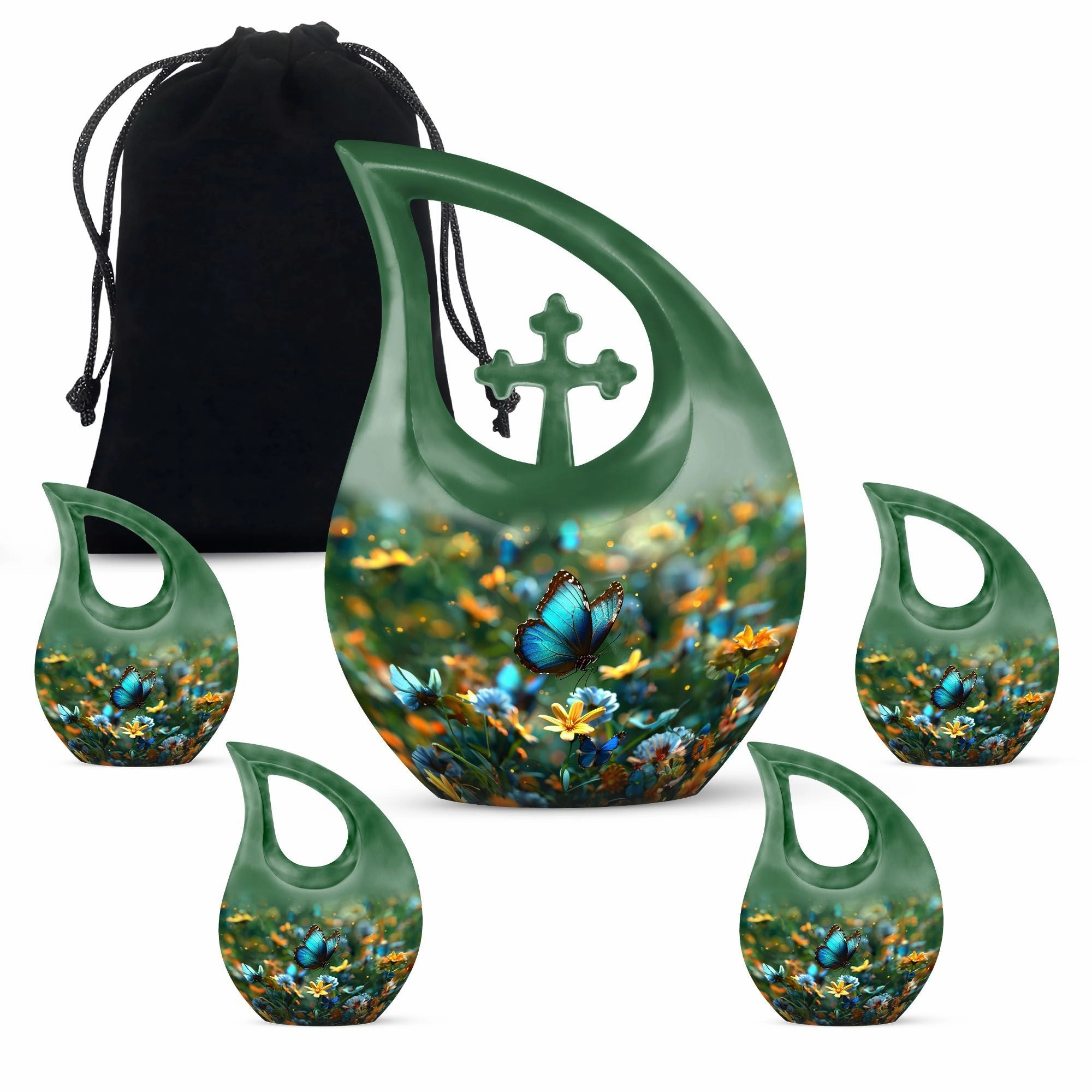 Butterfly Tribute - Compact Memorial Urn For Human Ashes