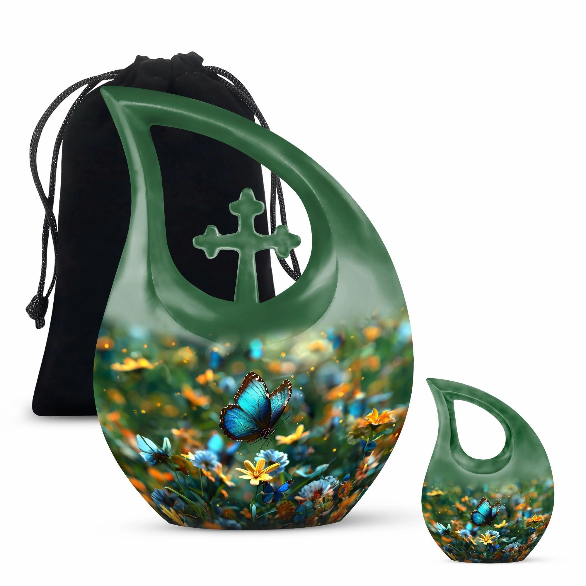 Butterfly Tribute - Compact Memorial Urn For Human Ashes