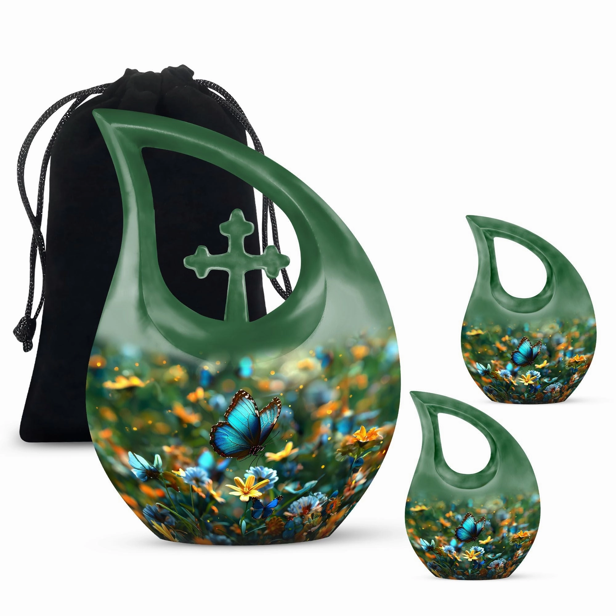 Butterfly Tribute - Compact Memorial Urn For Human Ashes
