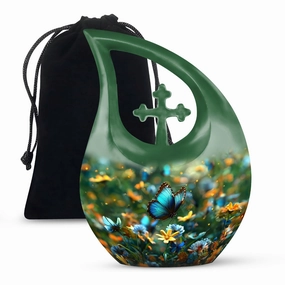 Butterfly Tribute - Compact Memorial Urn For Human Ashes