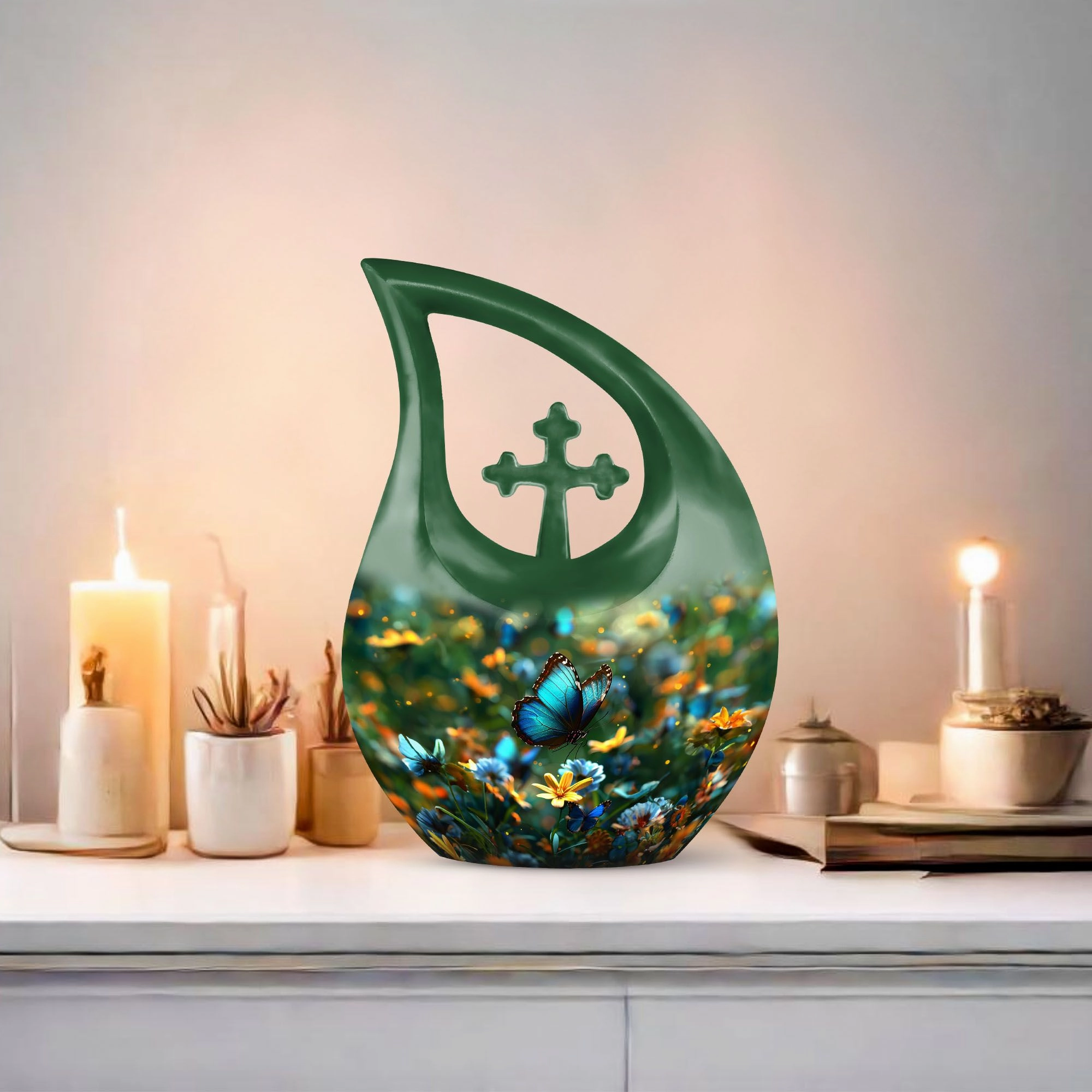 Butterfly Tribute - Compact Memorial Urn For Human Ashes