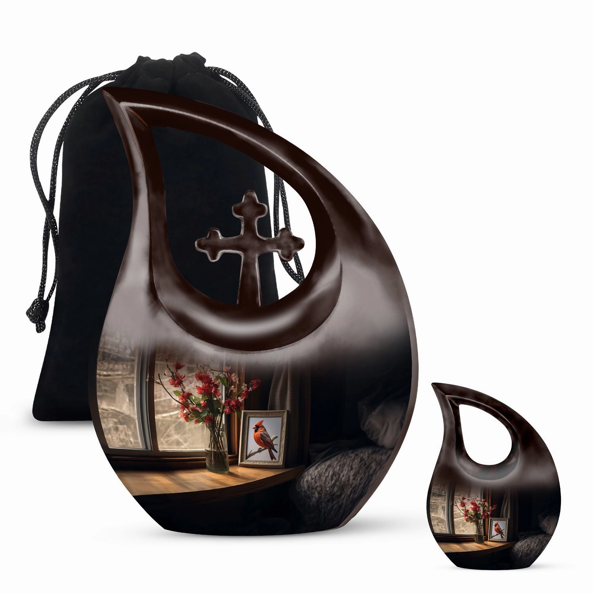 Cardinal Bird Urn : Affordable Cremation Urn For Human Ashes