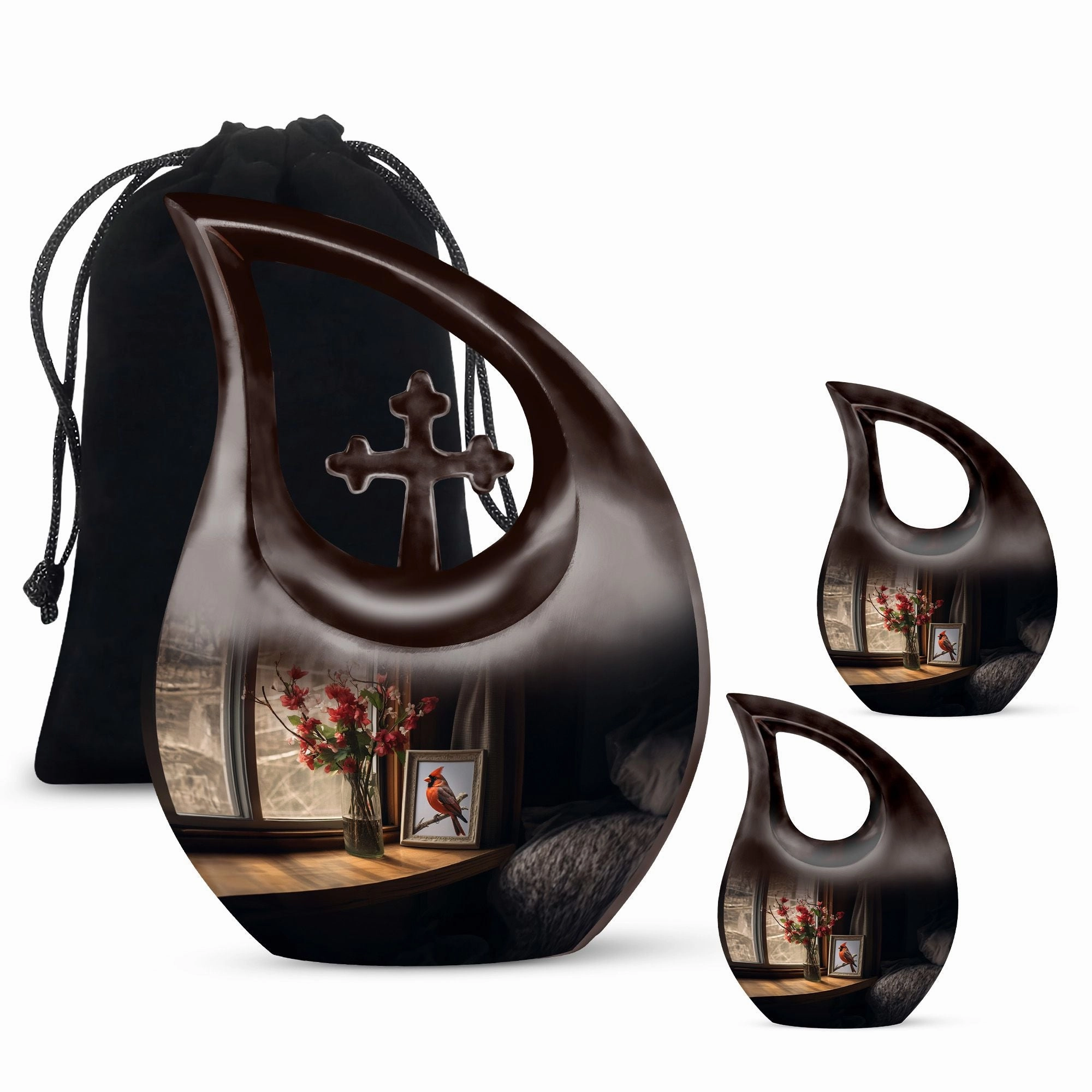 Cardinal Bird Urn : Affordable Cremation Urn For Human Ashes