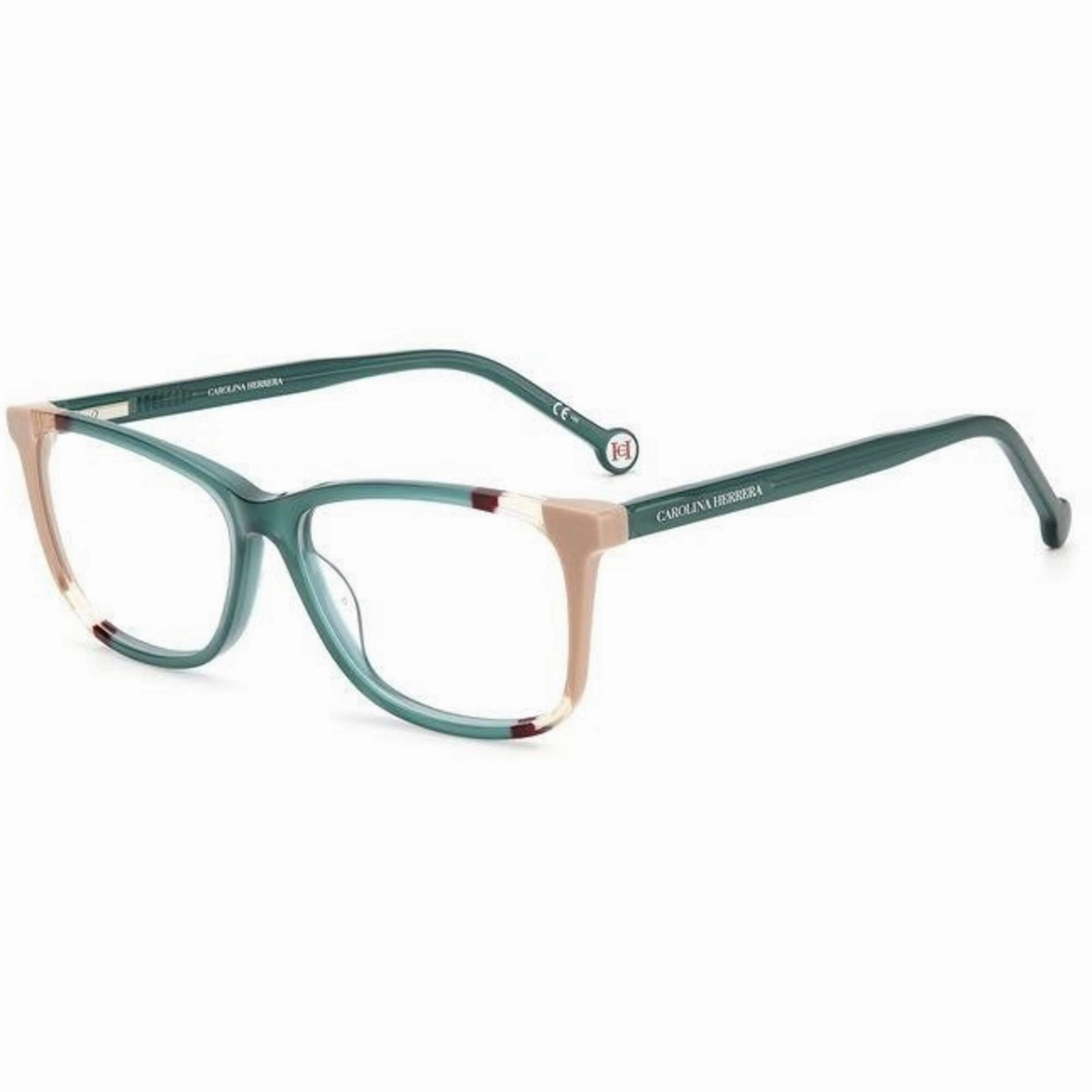 Carolina Herrera Women's Eyeglasses - Teal Brown Cat Eye Shape Frame | CH 0066 0HBJ