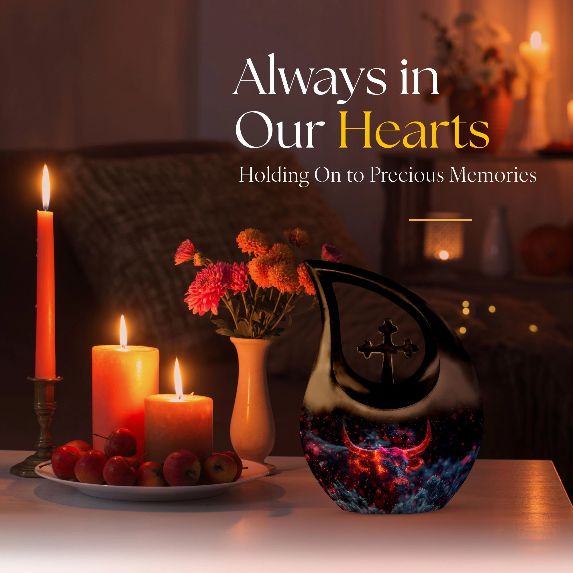 Celestial Bull Majesty Tribute A Compact Memorial Urn