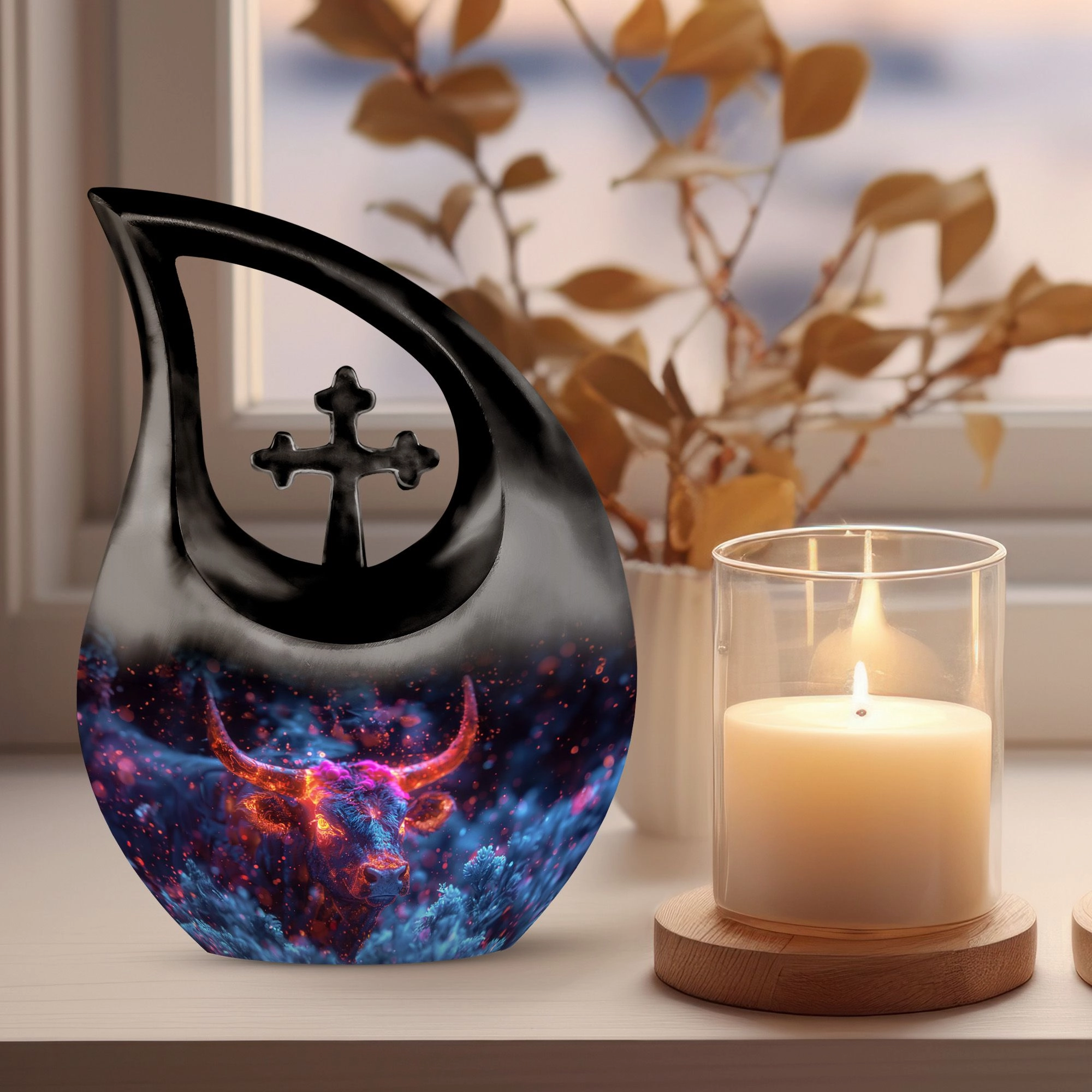Celestial Bull Majesty Tribute A Compact Memorial Urn