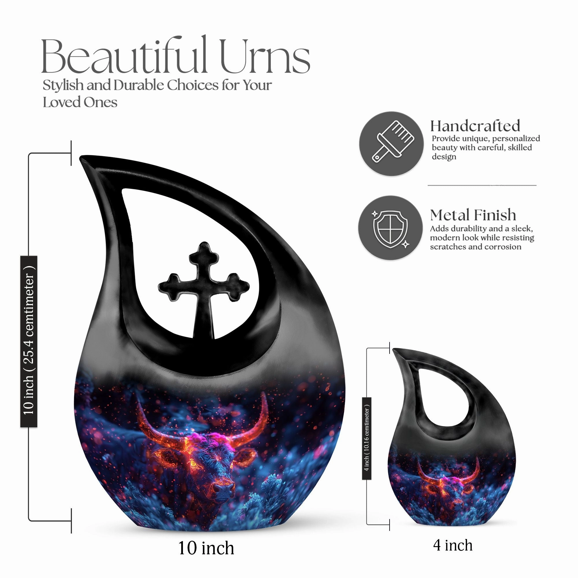 Celestial Bull Majesty Tribute A Compact Memorial Urn