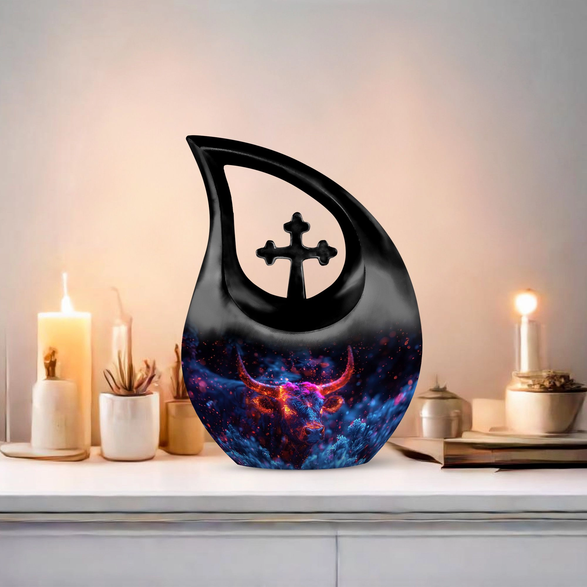 Celestial Bull Majesty Tribute A Compact Memorial Urn