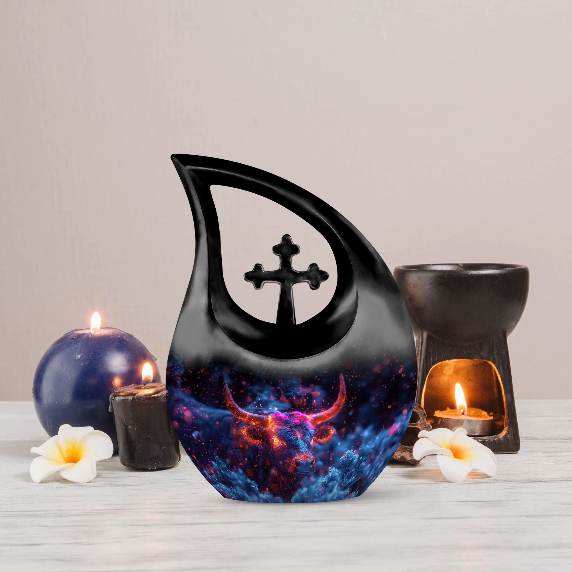 Celestial Bull Majesty Tribute A Compact Memorial Urn
