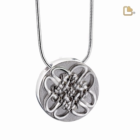 Celtic Circle Two Tone Sterling Silver Cremation Pendant