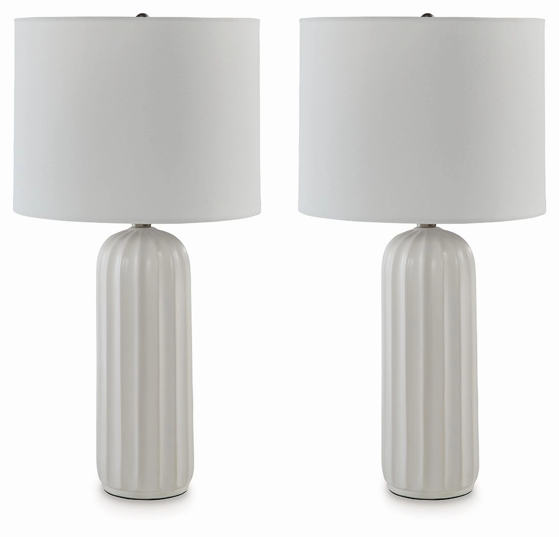 Clarkland White Ceramic Table Lamp