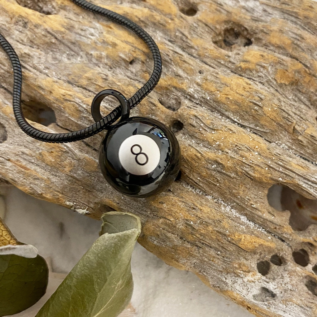 CLEARANCE - J-1608 - Eight Ball - Pendant with Chain