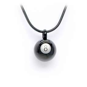 CLEARANCE - J-1608 - Eight Ball - Pendant with Chain
