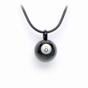 CLEARANCE - J-1608 - Eight Ball - Pendant with Chain