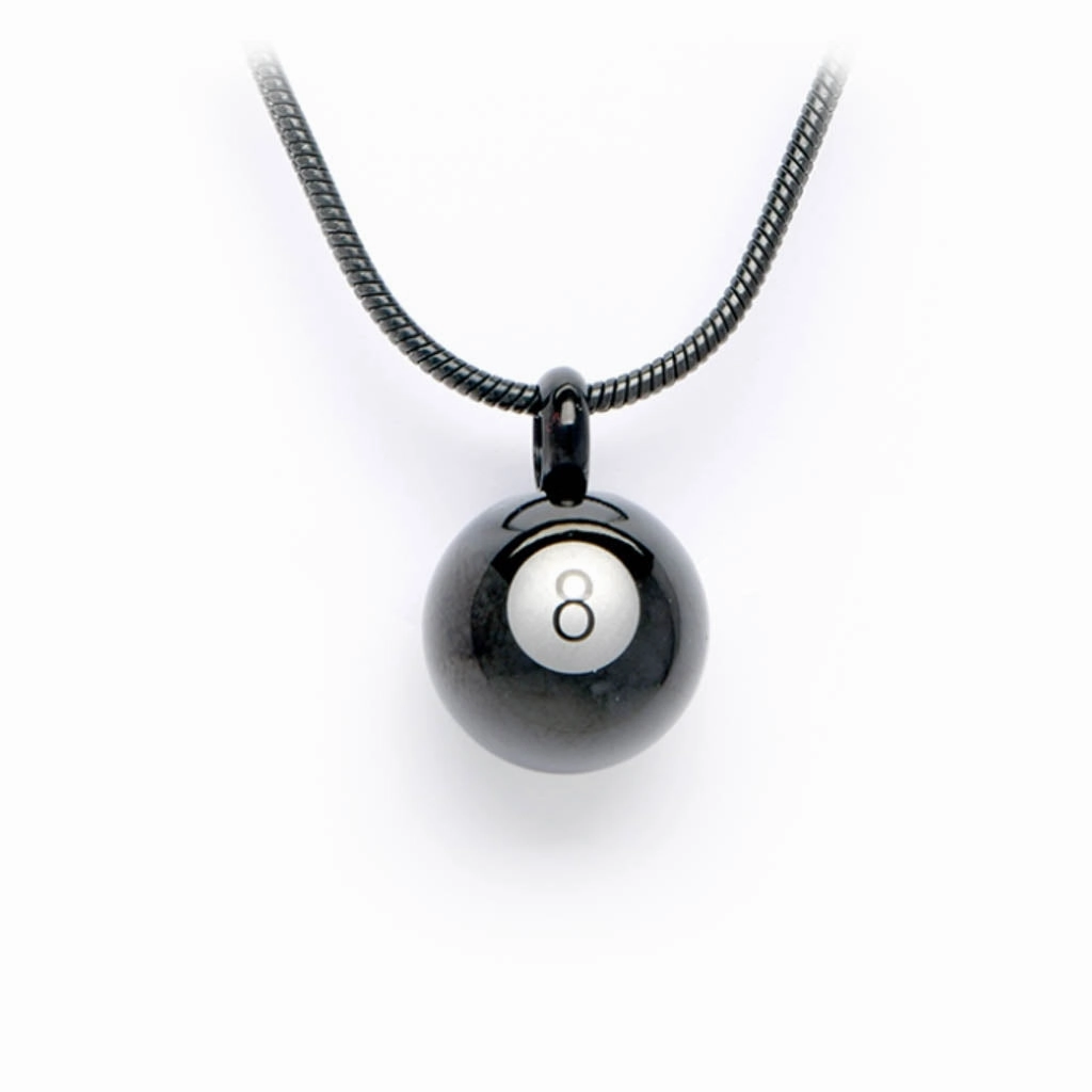 CLEARANCE - J-1608 - Eight Ball - Pendant with Chain