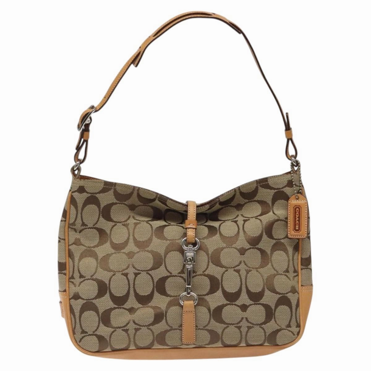 Coach Signature Canvas Shoulder Bag (Pre-Owned)