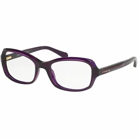 Coach Women's Eyeglasses - Deep Purple Plastic Frame Demo Lens | COACH 0HC6097 5249