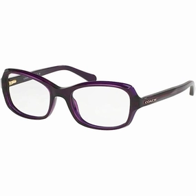 Coach Women's Eyeglasses - Deep Purple Plastic Frame Demo Lens | COACH 0HC6097 5249