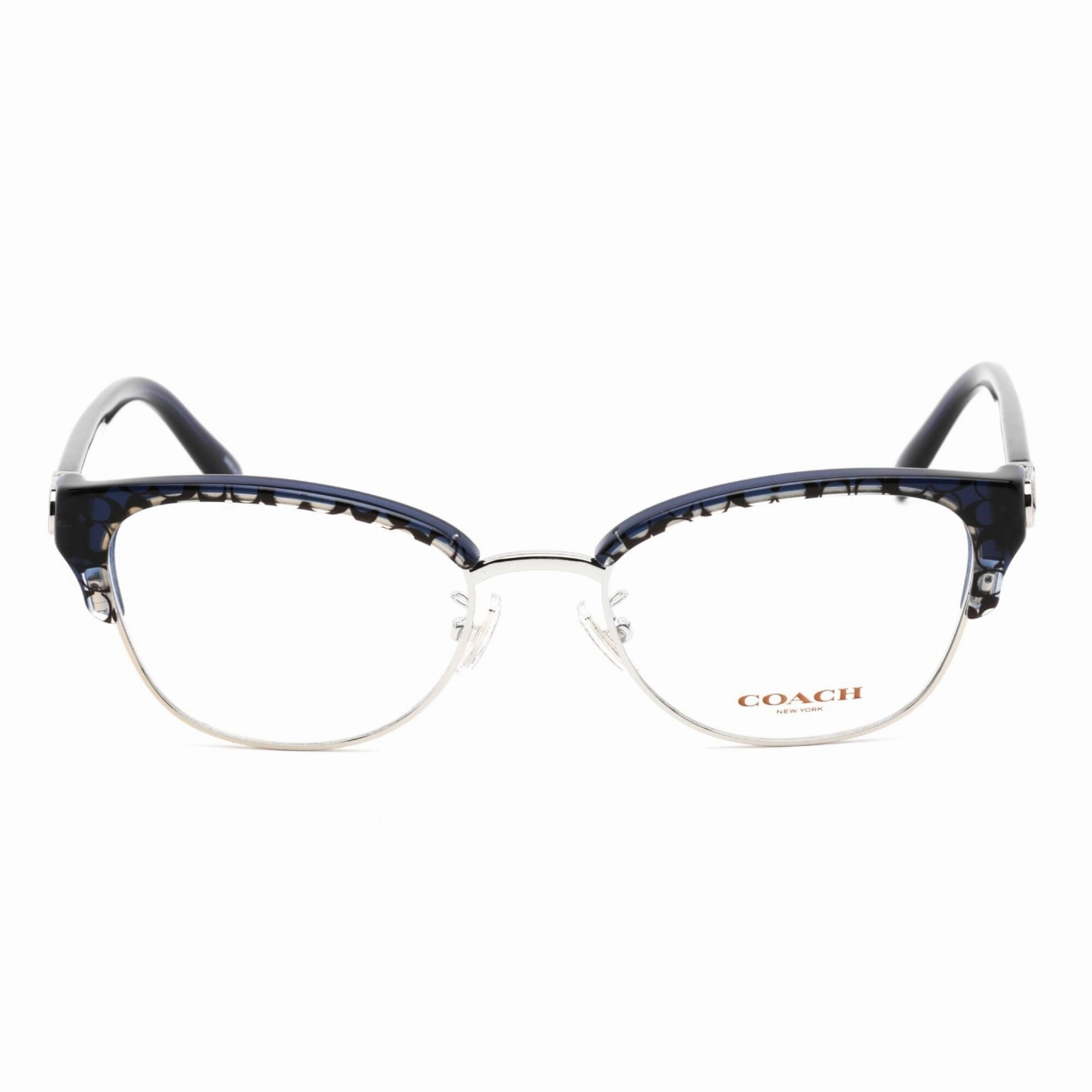 Coach Women's Eyeglasses - Shiny Silver/Blue Signature Cat Eye Frame | 0HC6195 5708