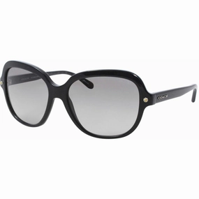 Coach Women's Sunglasses - Black Plastic Frame Grey Shaded Lens | 0HC8192 54201156