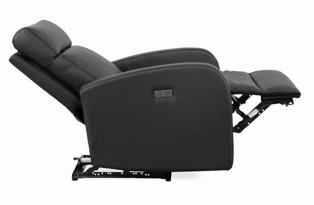 Cole Leather Power Recliner - Black
