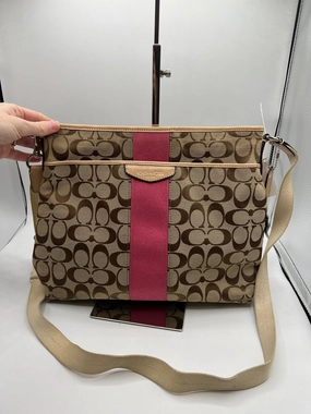 CROSSBODY DESIGNER by COACH In CREAM & PINK, Size: LARGE
