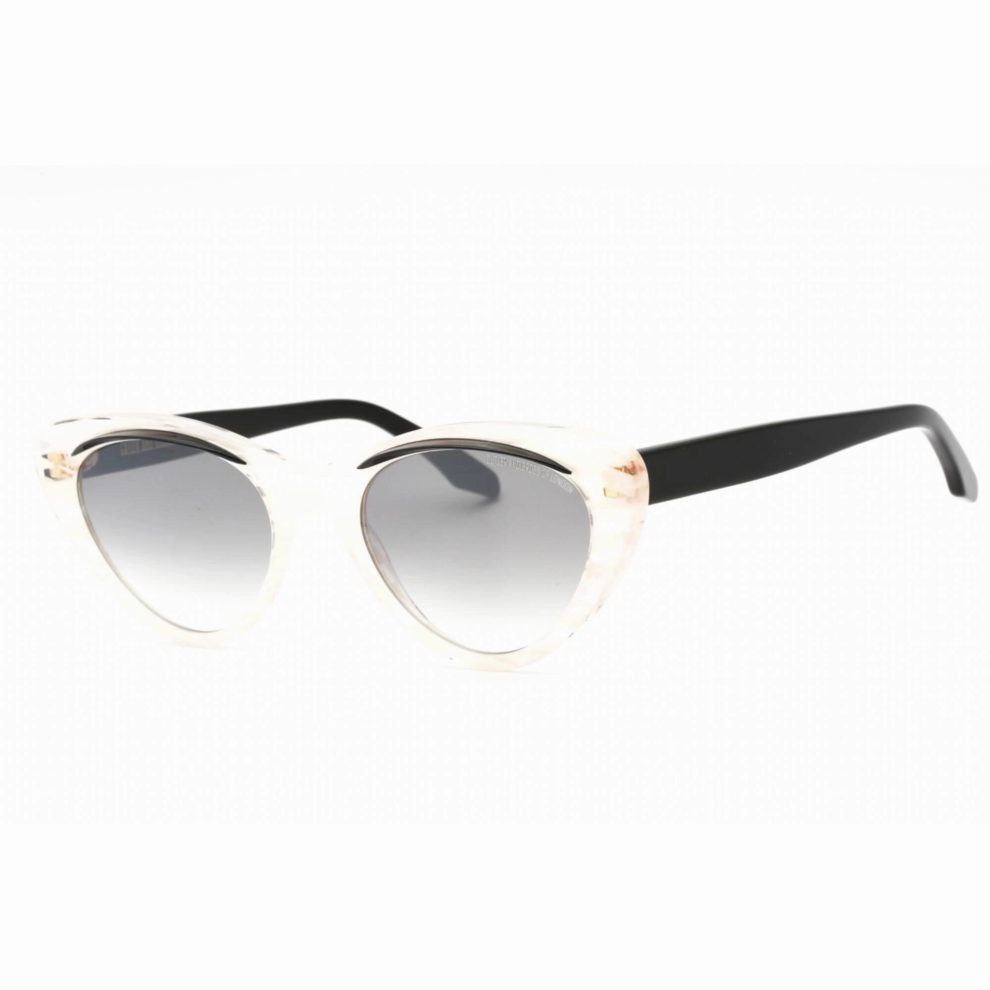 Cutler and Gross Women's Sunglasses - Black/Cream Cat Eye Shape Frame | CG1321S 002