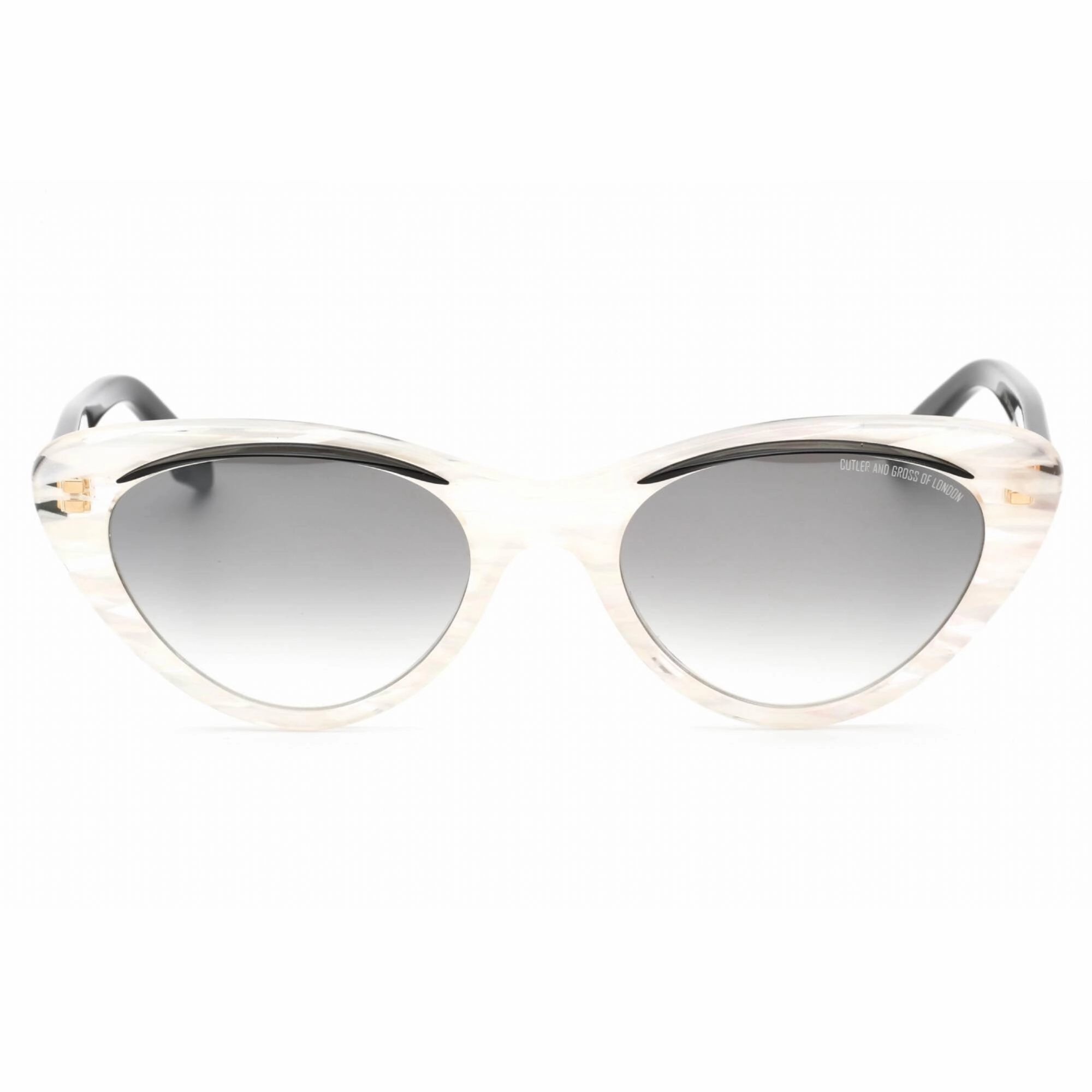 Cutler and Gross Women's Sunglasses - Black/Cream Cat Eye Shape Frame | CG1321S 002