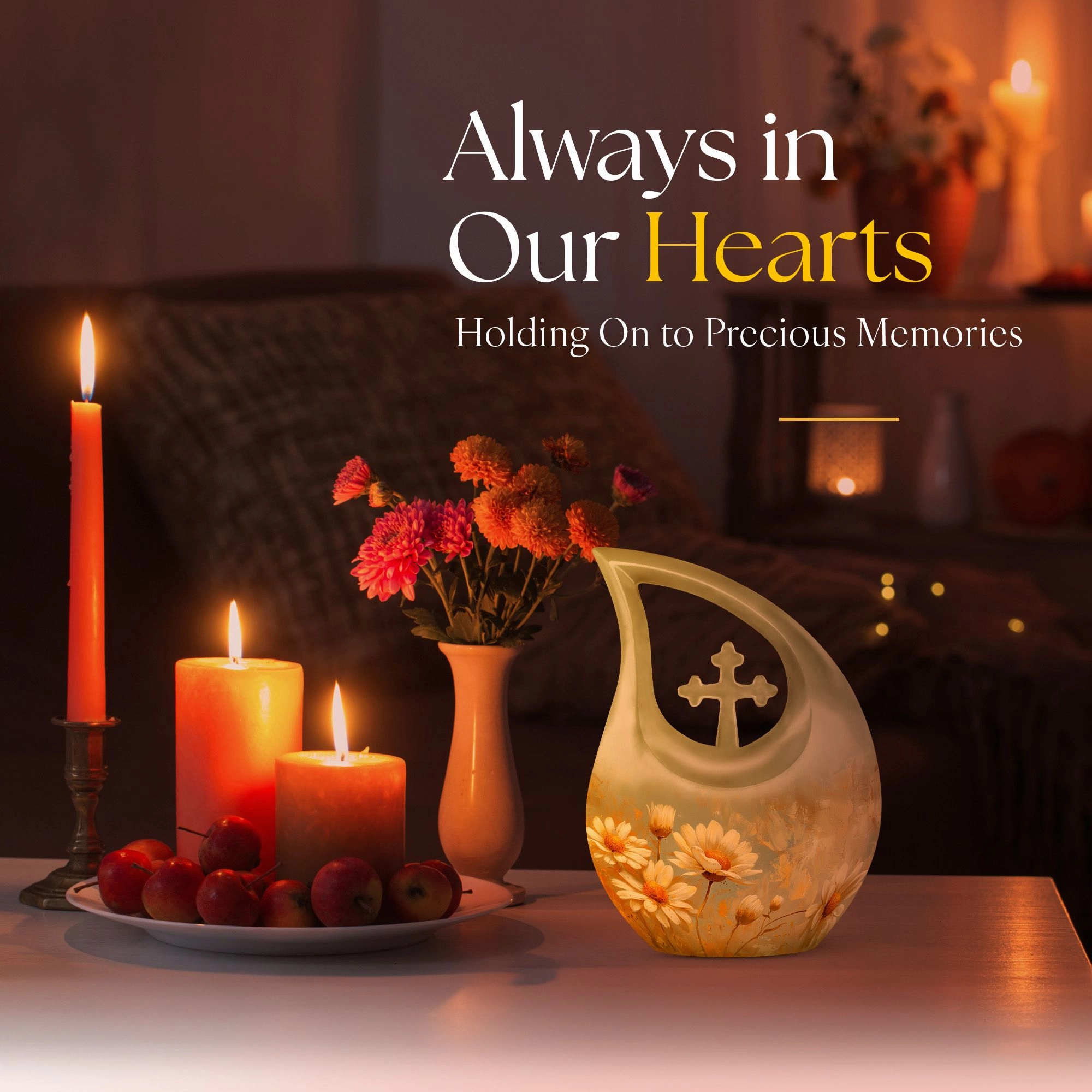 Dance Of Daisies - Memorial Urn for Cherished Remembrance